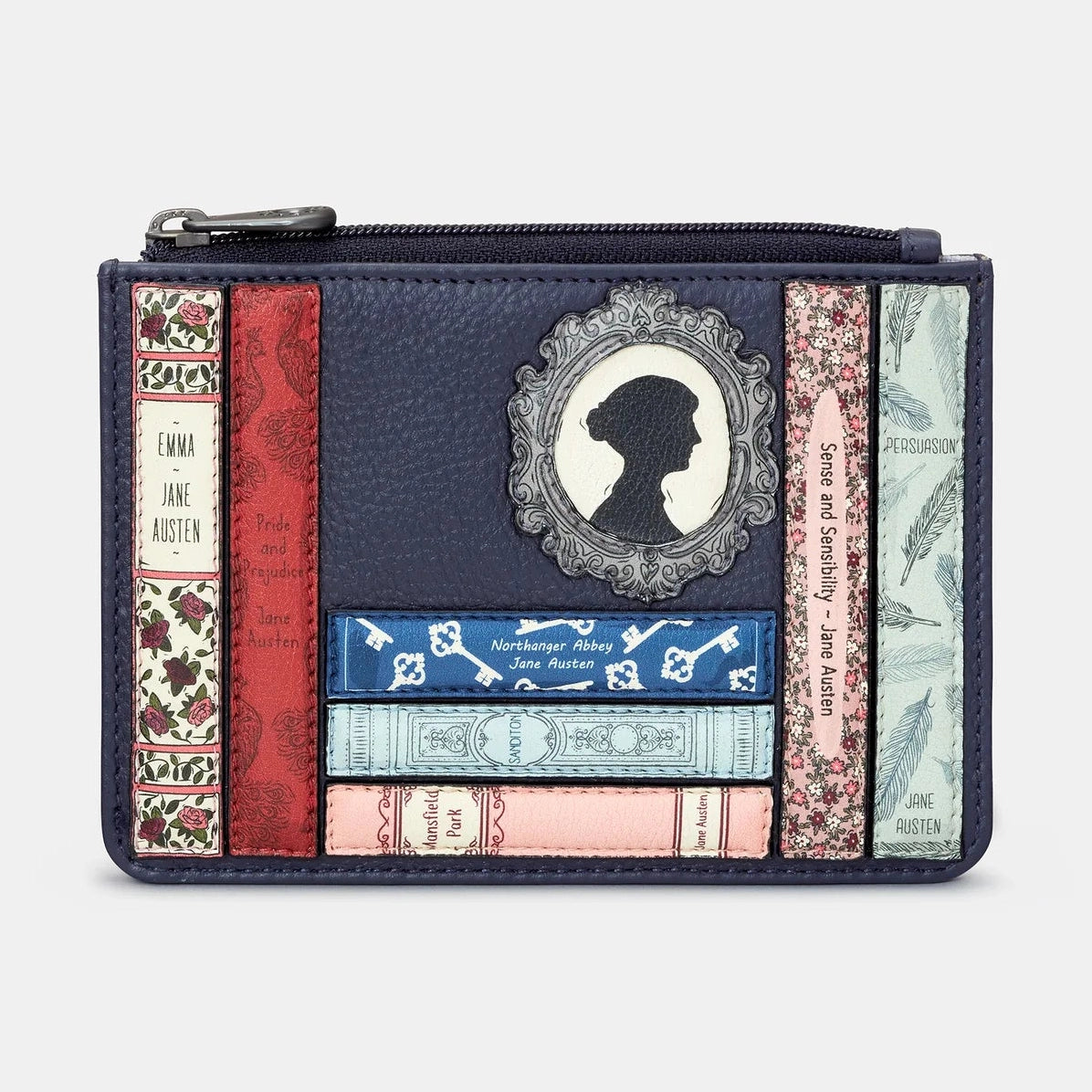 Yoshi Jane Austin Zip Top Purse NAVY Y1321 LBR JA 6