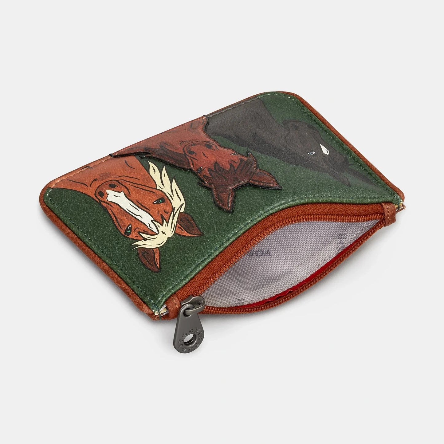 Yoshi Herd Of Horses Zip Top Purse GREEN Y1723 23 HORSES