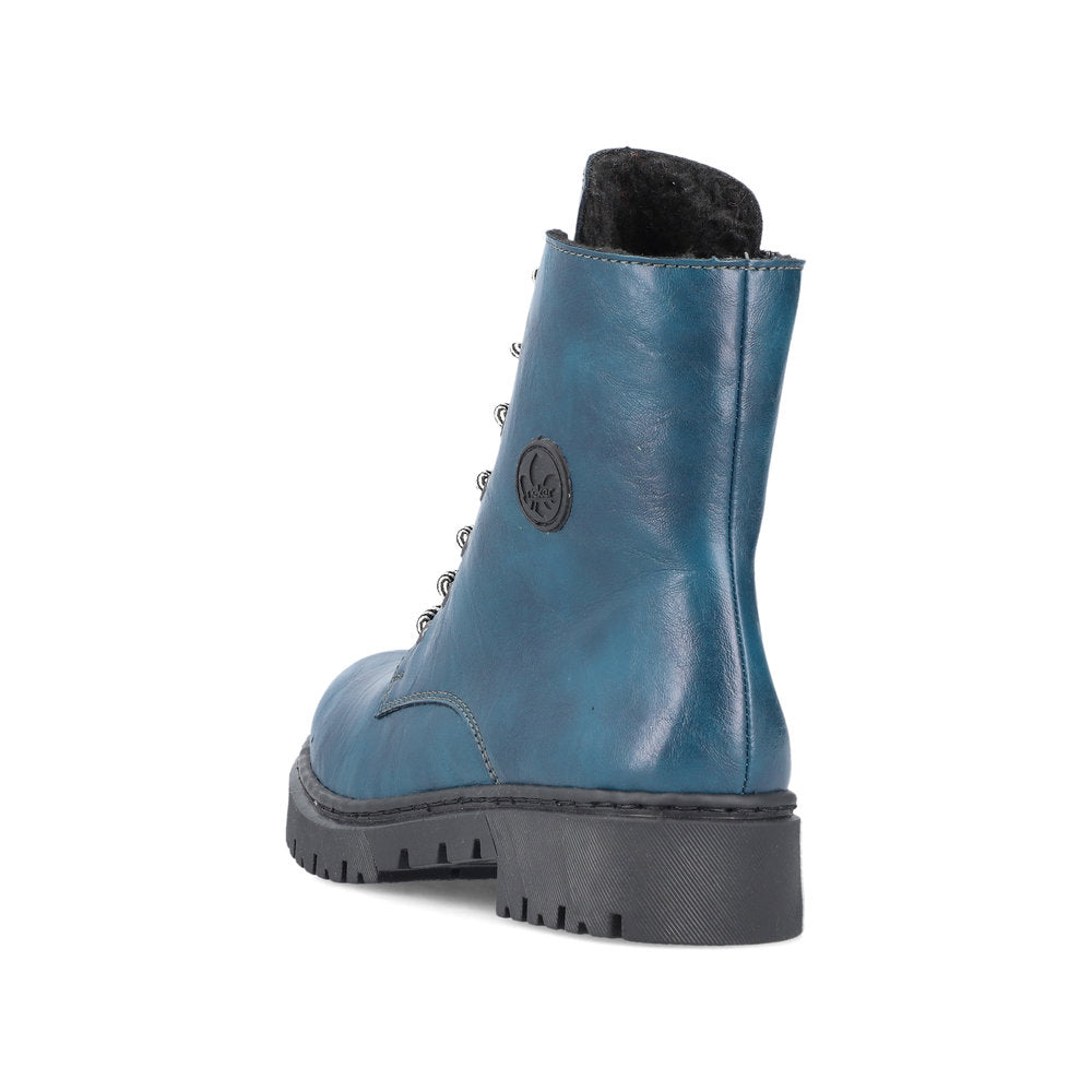 Rieker Ankle Boot with Lace and ZIp Y2440-12 PETROL
