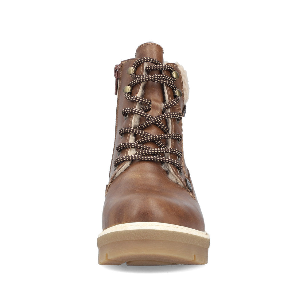 Rieker Casual Ankle boot with Lace and Zip Y8118-22 NUT