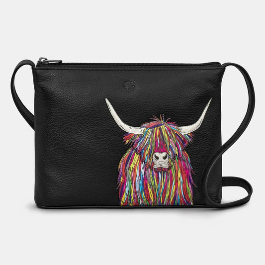 Yoshi Highland Cow Cross Body BLACK yb214 cow