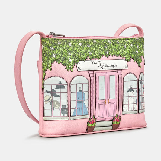 Yoshi Ivy Boutique Leather Cross Body Bag PINK YB214 IVY 20