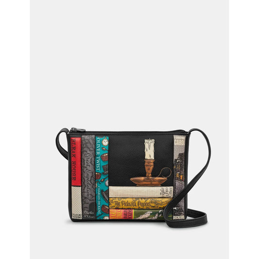 Yoshi Dickens Bookworm Cross Body BLACK Leather Bag