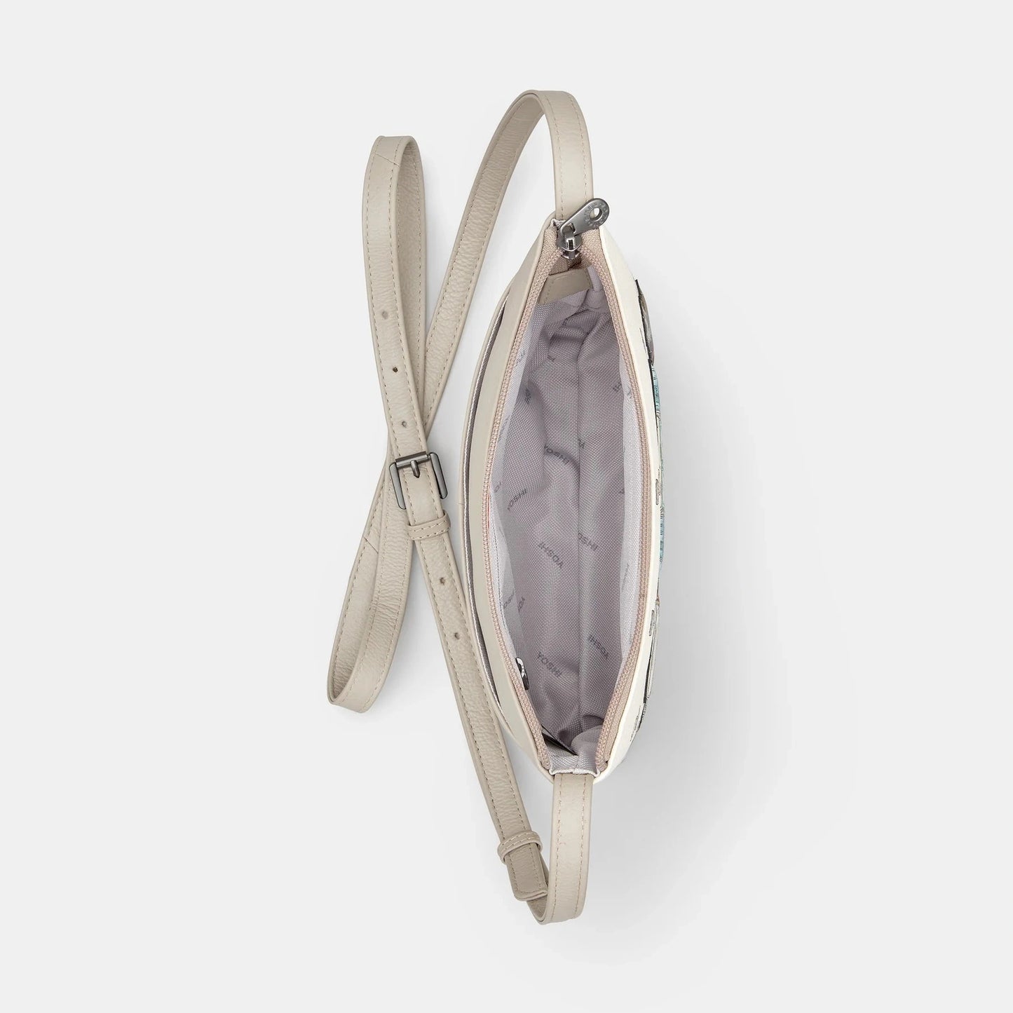 Yoshi Jane Austen GREY Soft Leather Crossbody Bag YB214 LBR JA 46