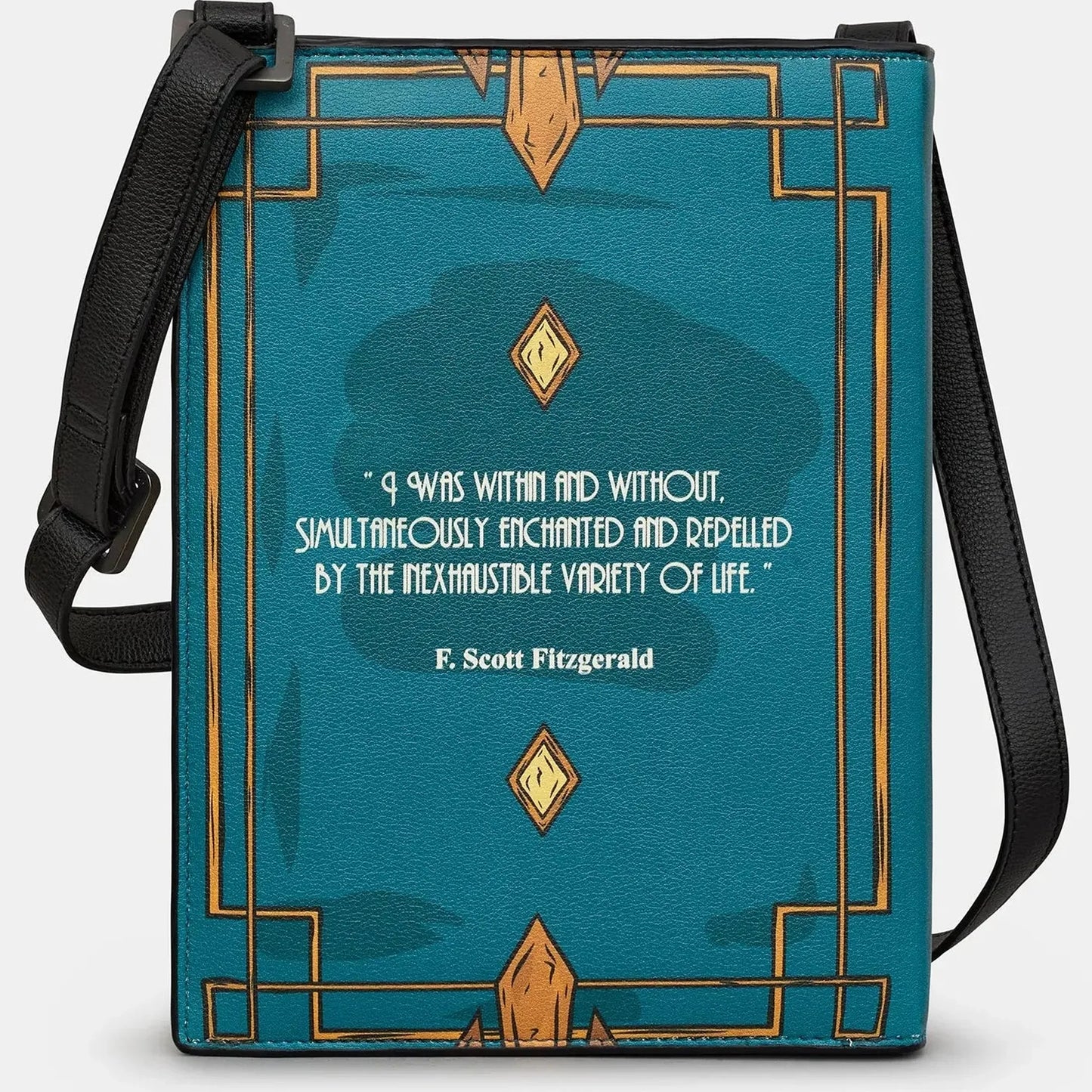 Yoshi The Great Gatsby Vegan Leather Cross Body Book Bag