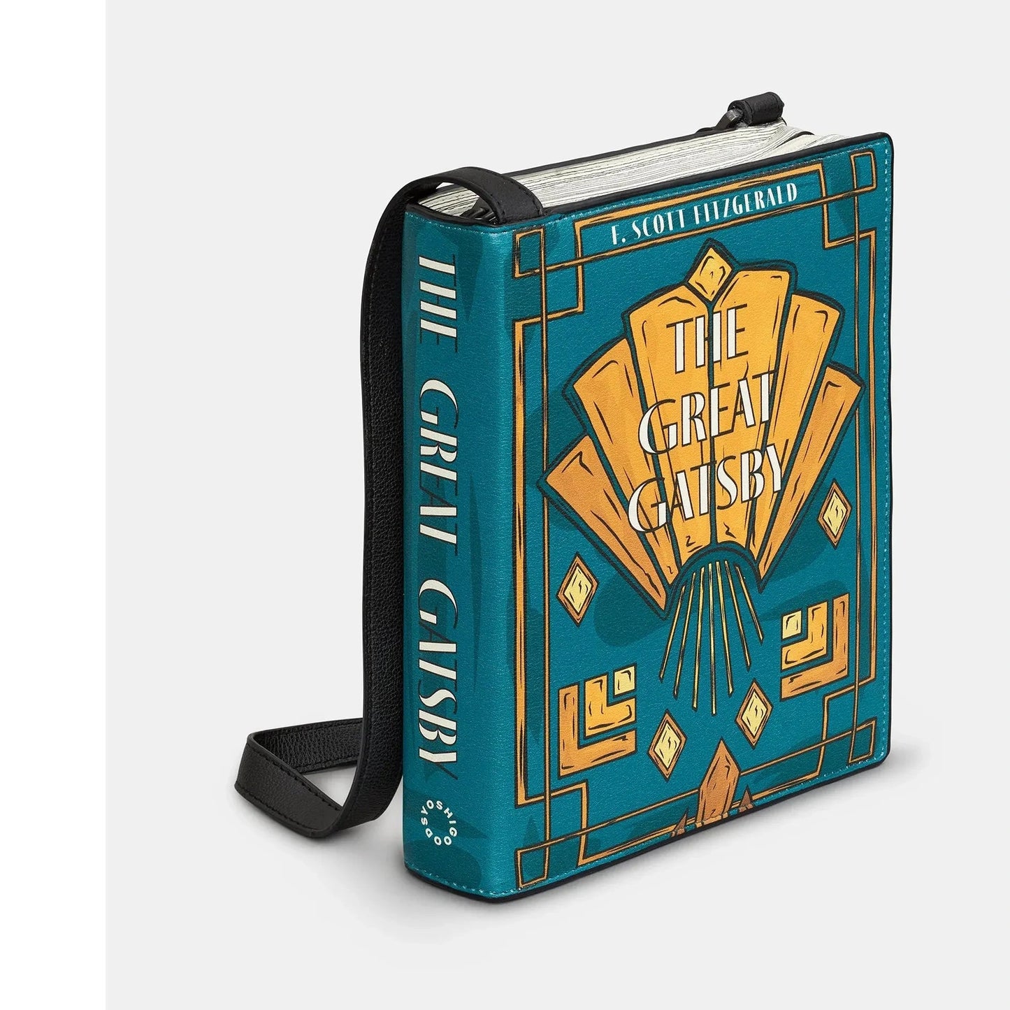 Yoshi The Great Gatsby Vegan Leather Cross Body Book Bag