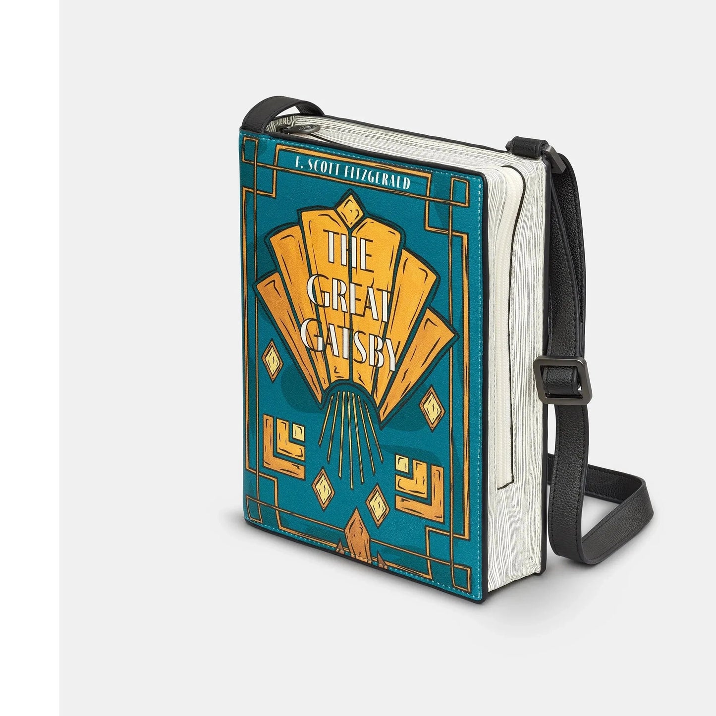 Yoshi The Great Gatsby Vegan Leather Cross Body Book Bag