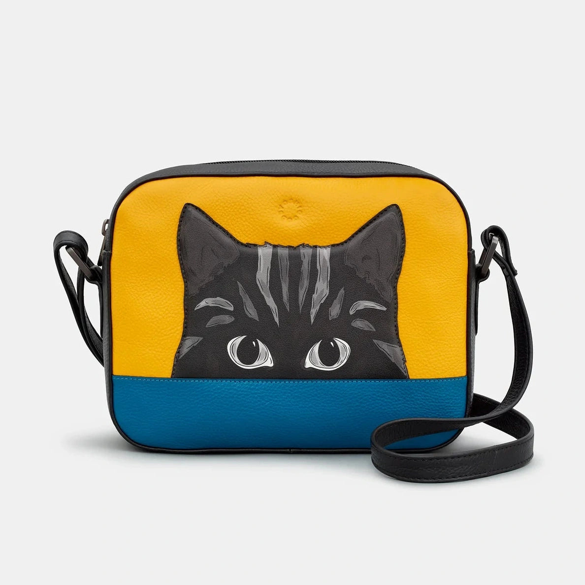 Yoshi Cat Colour Block BLACK Cross Body Camera Bag