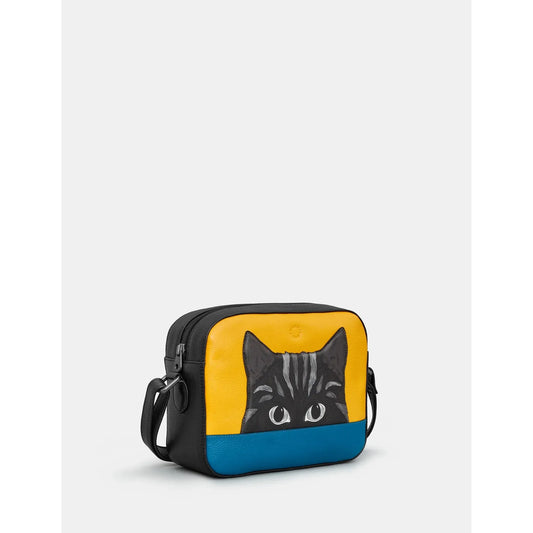 Yoshi Cat Colour Block BLACK Cross Body Camera Bag