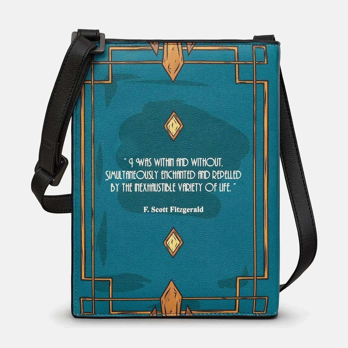 Yoshi The Great Gatsby Vegan Leather Cross Body Book Bag