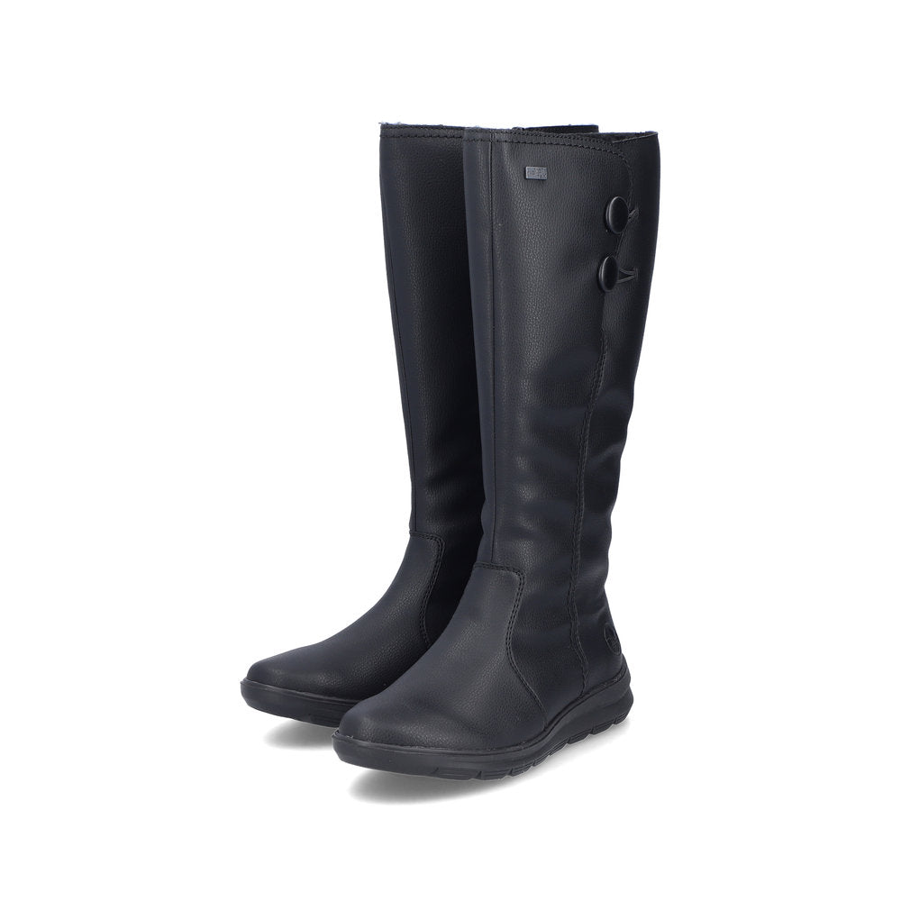 Rieker Z0090 BLACK Long Leg Water Resistant Boot Z0090-00