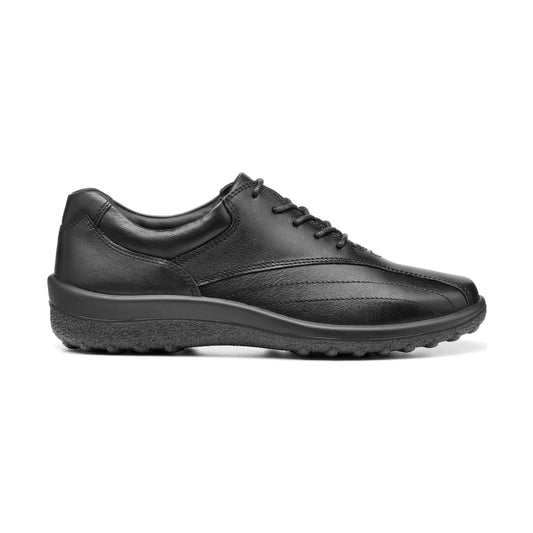 Hotter Shoe Tone Black Extra Wide Leather Lace up Shoe Black