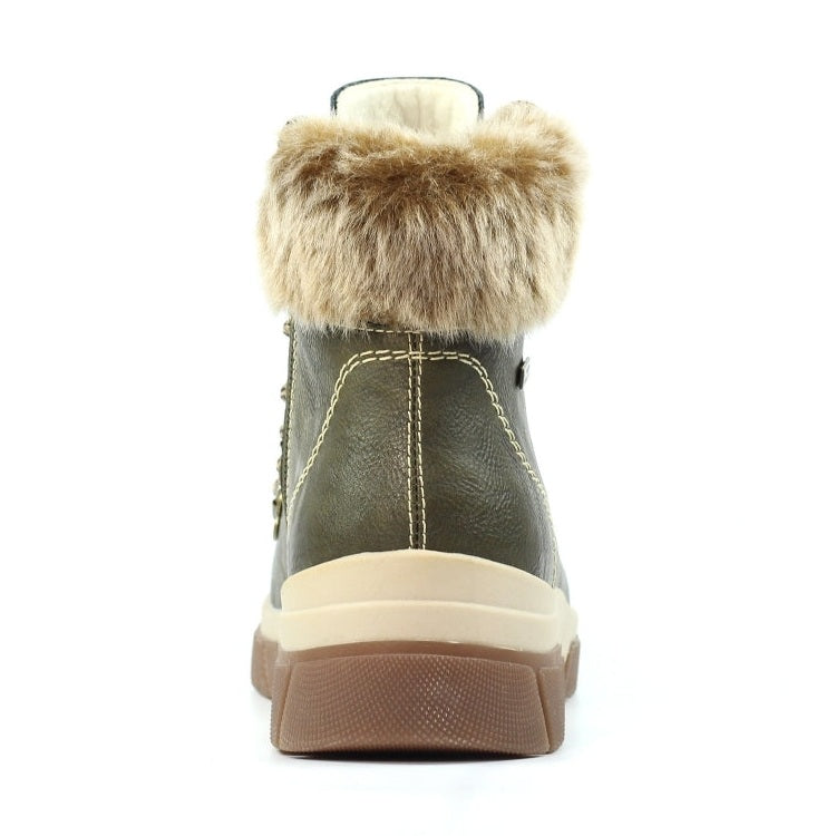 Lunar Alabama GREEN Waterproof Faux Fur Cuff Boot
