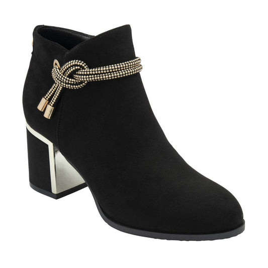 Lotus Tina BLACK Block Heel Dress Boot ULB457