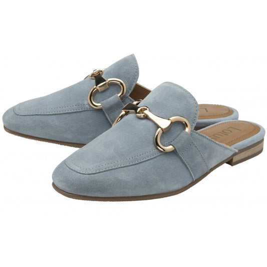 Lotus Taylor BLUE Leather Slip On Mule Loafer ULS570