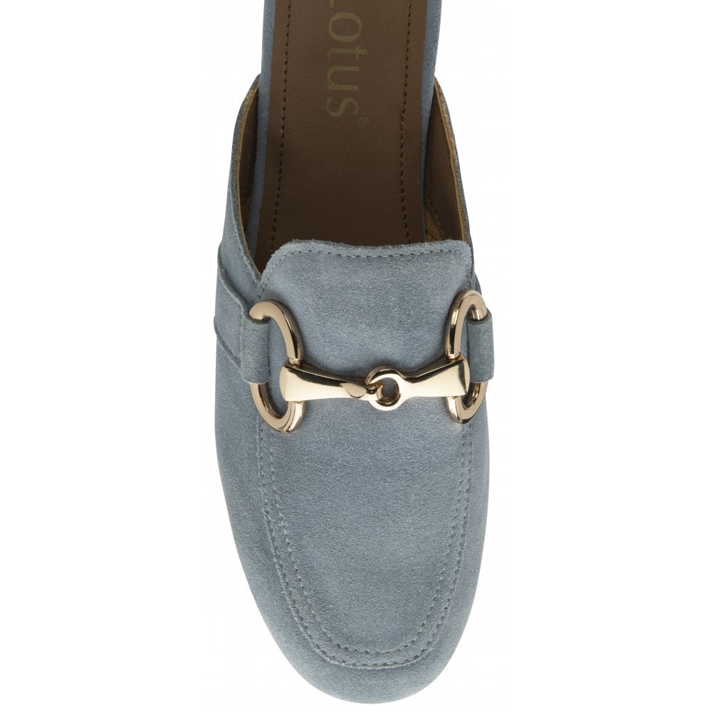 Lotus Taylor BLUE Leather Slip On Mule Loafer ULS570