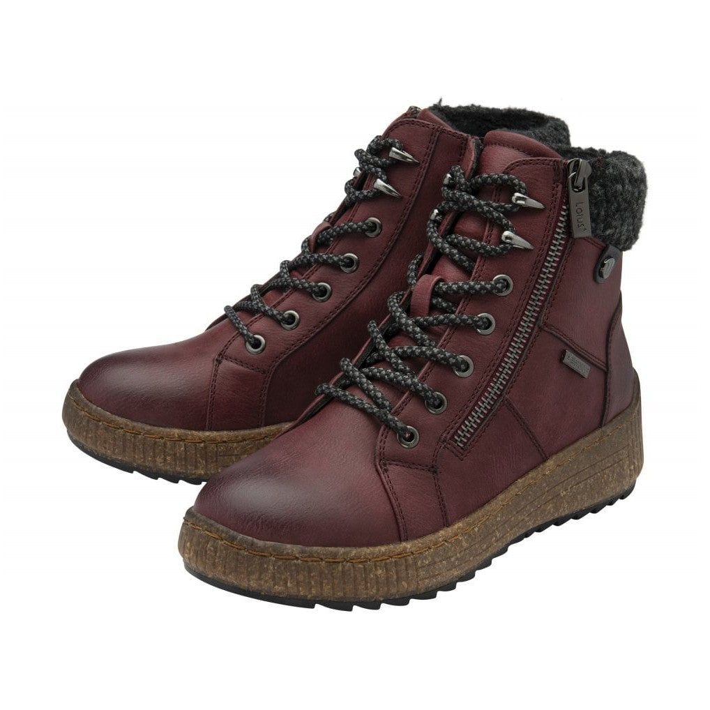 Lotus Boot Penrithe Waterproof Hiker style Ankle boot BORDO ULB392
