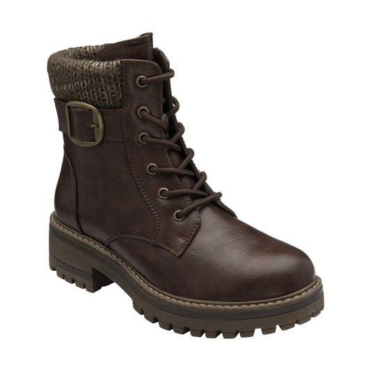Lotus Gretal BROWN Chunky Sole Biker Style Ankle Boot