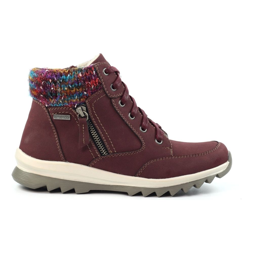 Lunar Buttermere BURGUNDY Trainer Style Waterproof Boot GLB115 BL