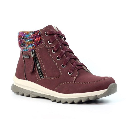 Lunar Buttermere BURGUNDY Trainer Style Waterproof Boot GLB115 BL