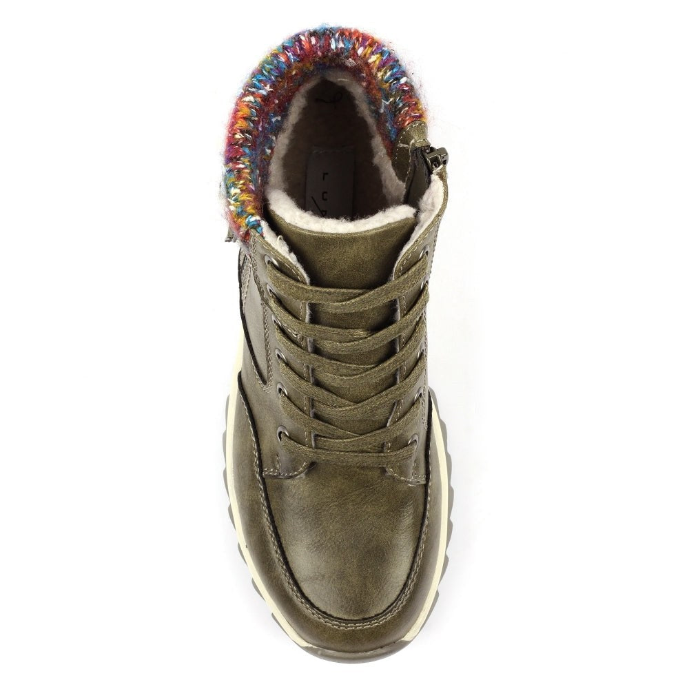 Lunar Buttermere OLIVE waterproof trainer style Ankle Boot GLB115 BL