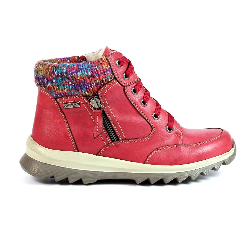 Lunar Ankle Boot Waterproof with zip Buttermere RED