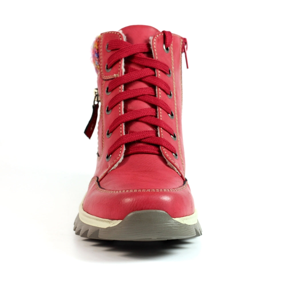 Lunar Ankle Boot Waterproof with zip Buttermere RED