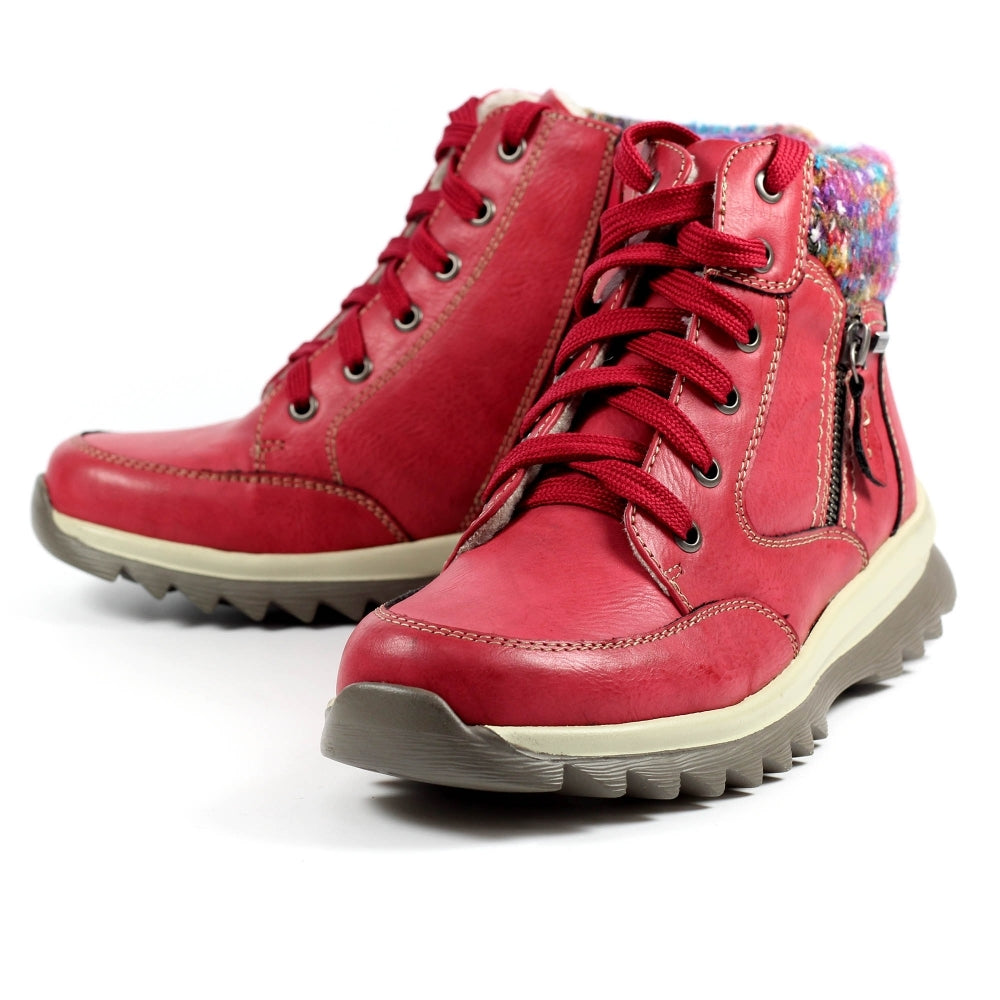 Lunar Ankle Boot Waterproof with zip Buttermere RED