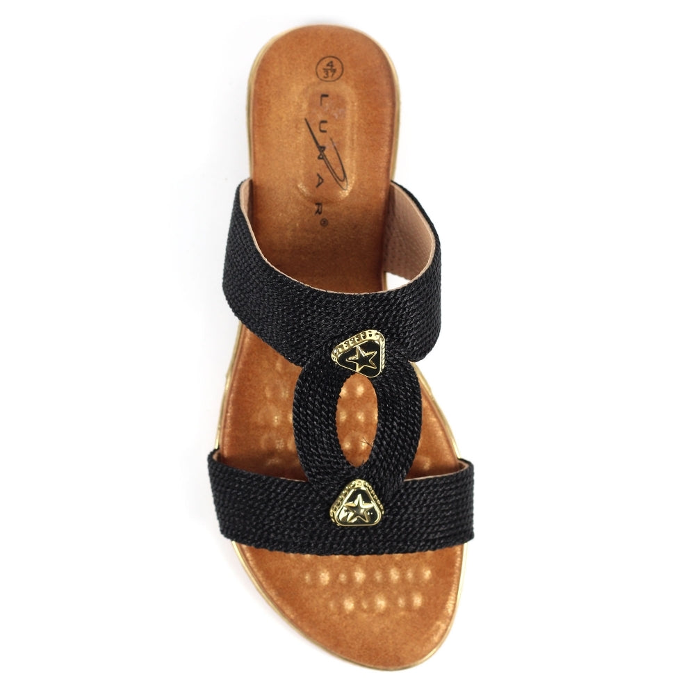 Lunar Sandal Calow BLACK JLH395SL