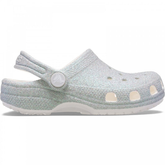 Crocs 210986 SILVER GLITZ 210986-100 Classic Clog