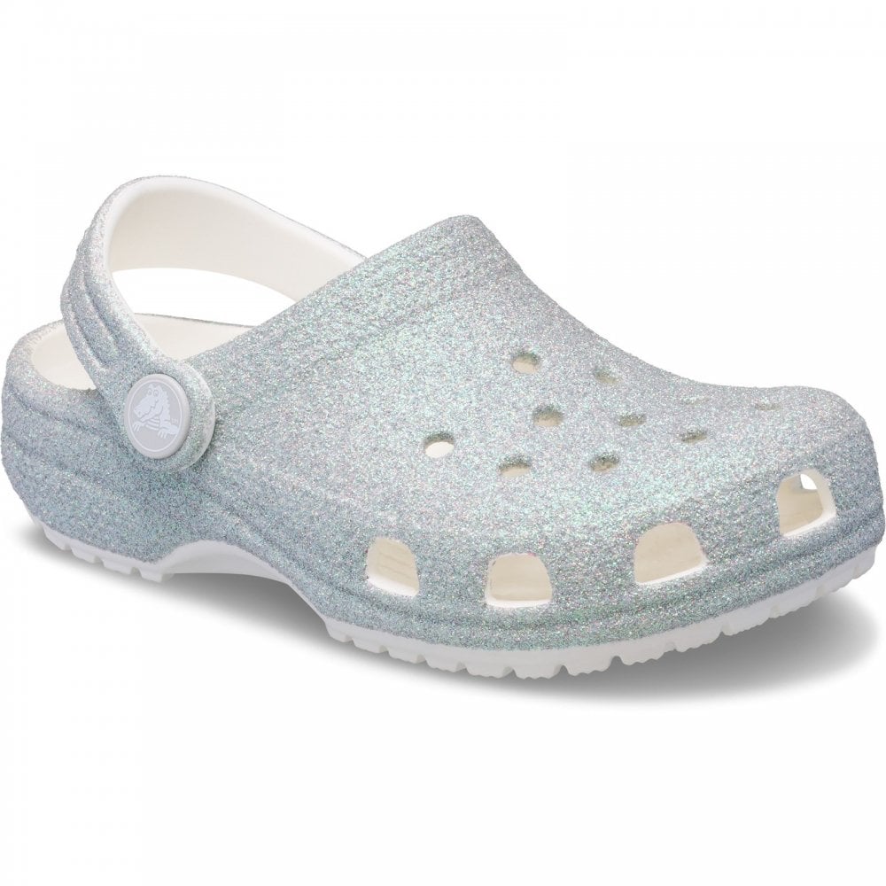 Crocs 210986 SILVER GLITZ 210986-100 Classic Clog