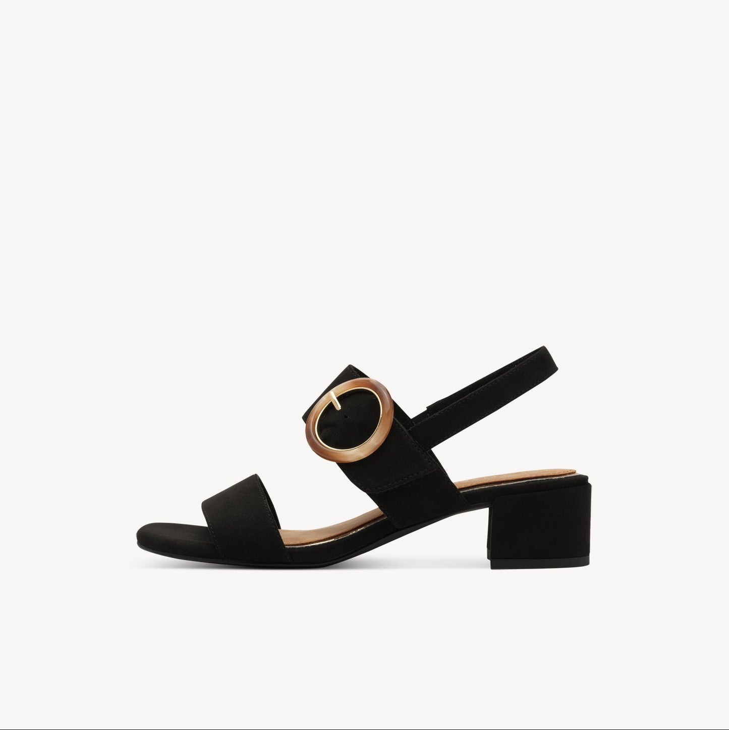 Marco Tozzi 28202-44 BLACK Block Heel Touch Fastening Shoe 28202-44