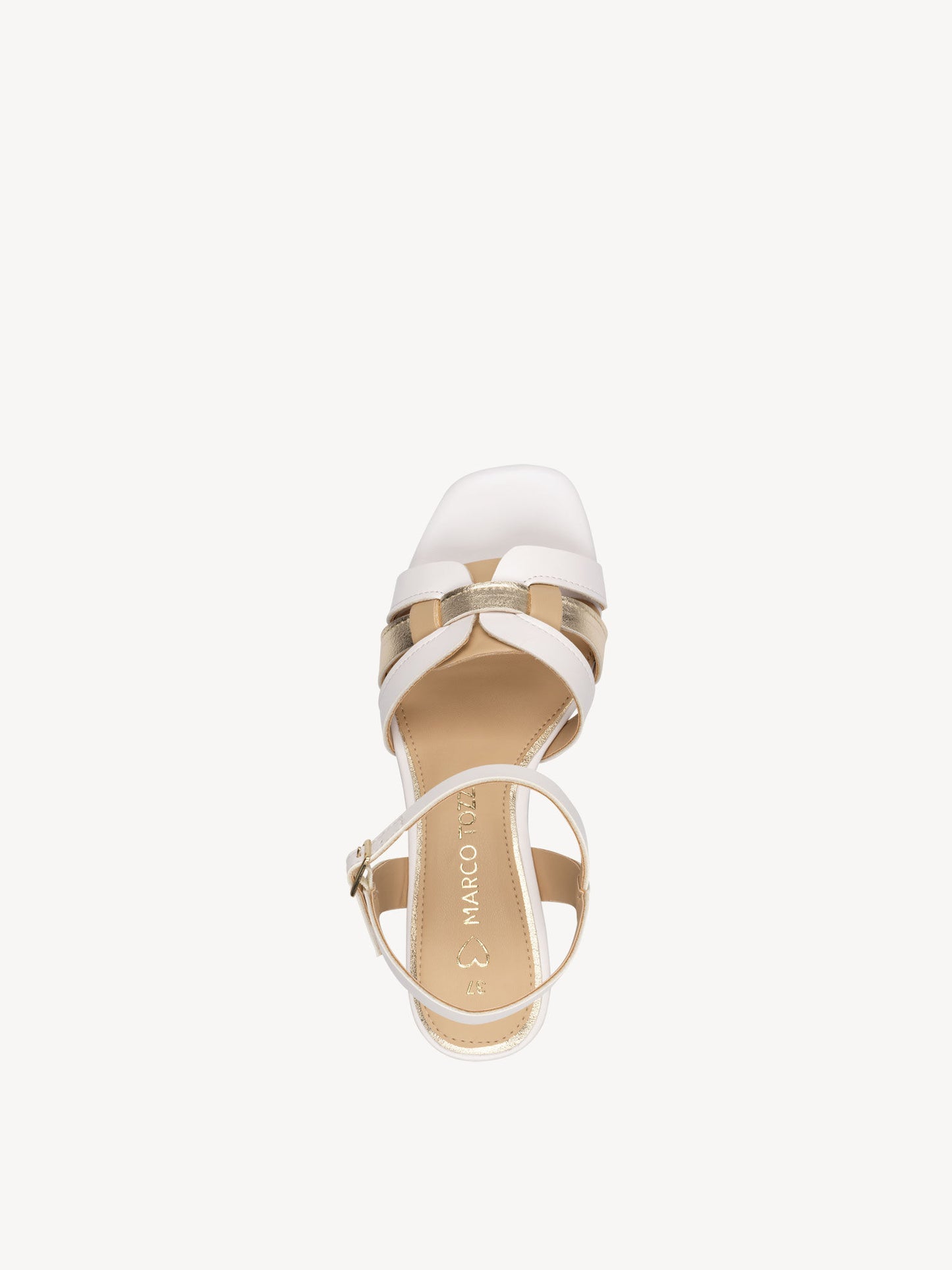 Marco Tozzi 28337-44 WHITE Block Heel Dress sandal 28337-44