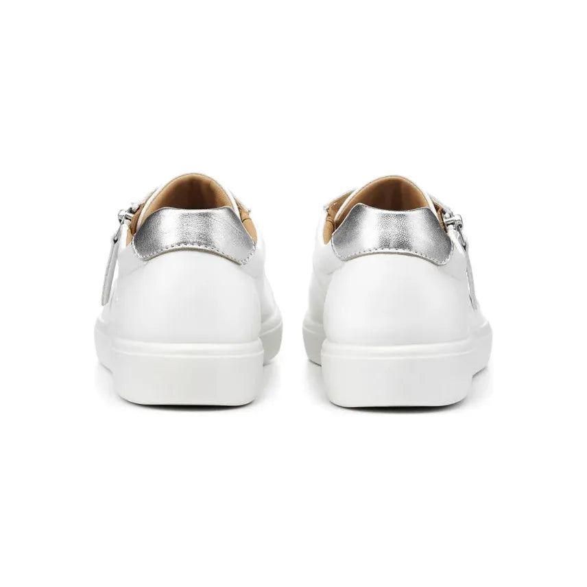 Hotter Chase White Leather Comfort Trainer
