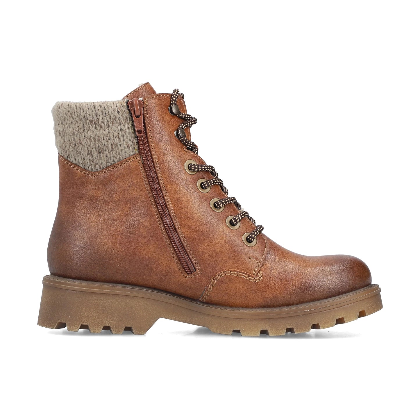 Rieker 73220 BROWN Biker Style Ankle Boots 73220-24