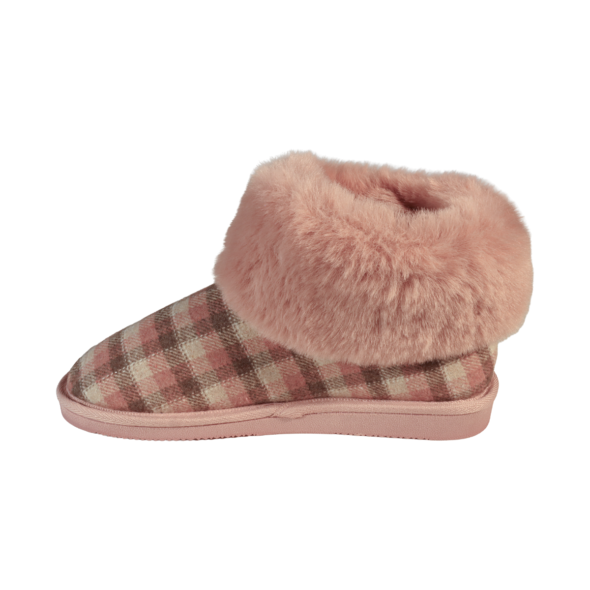 Jo & Joe Eldroth PINK Check Bootee Slipper Gift Boxed
