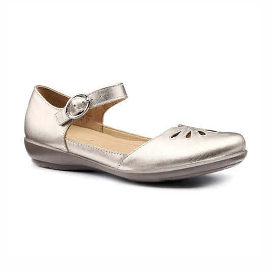 Hotter Eloise GOLD Leather Bar Shoe