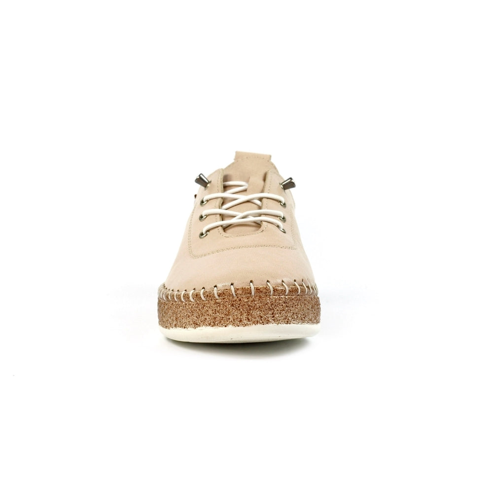 Lunar Evie Soft Leather Slip On Shoes FLE050CR CREAM