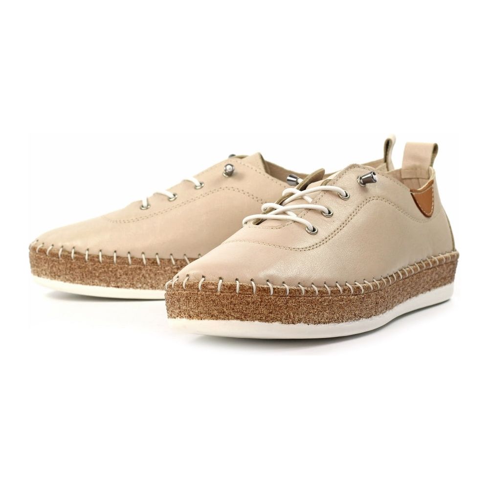 Lunar Evie Soft Leather Slip On Shoes FLE050CR CREAM
