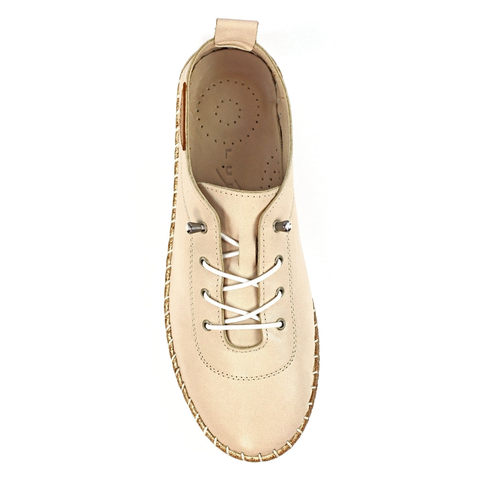 Lunar Evie Soft Leather Slip On Shoes FLE050CR CREAM