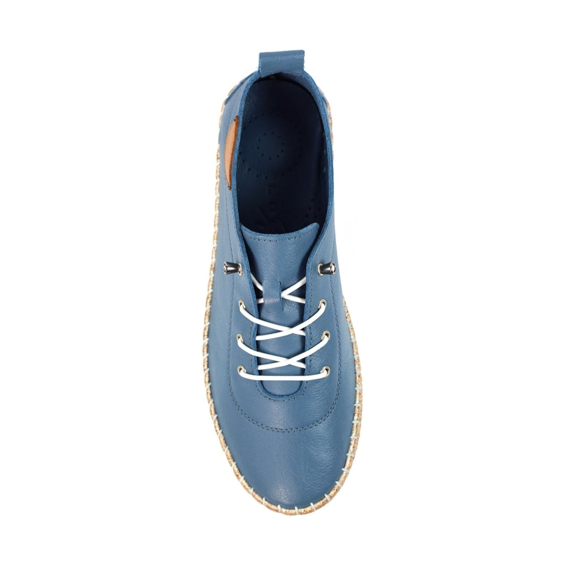 Lunar Evie Soft Leather Slip On Shoes FLE050MB MID BLUE