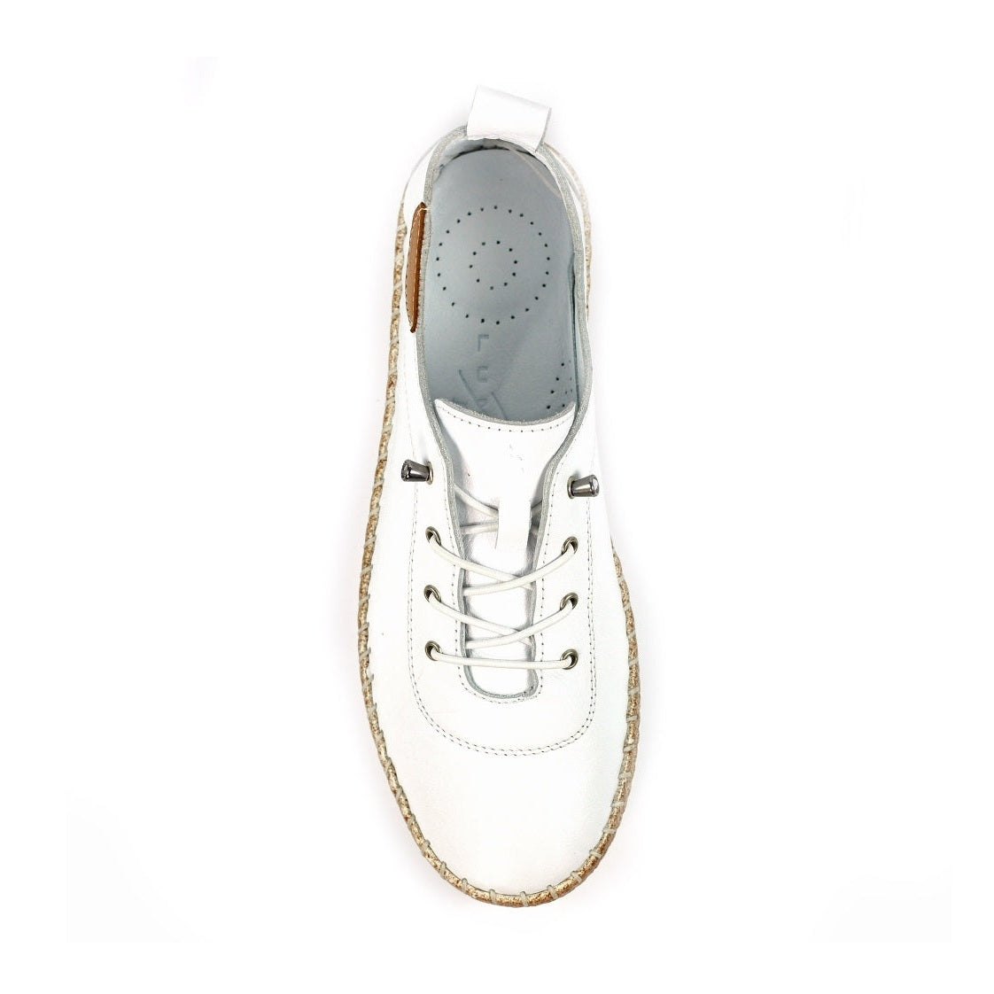 Lunar Evie Soft Leather Slip On Trainer WHITE