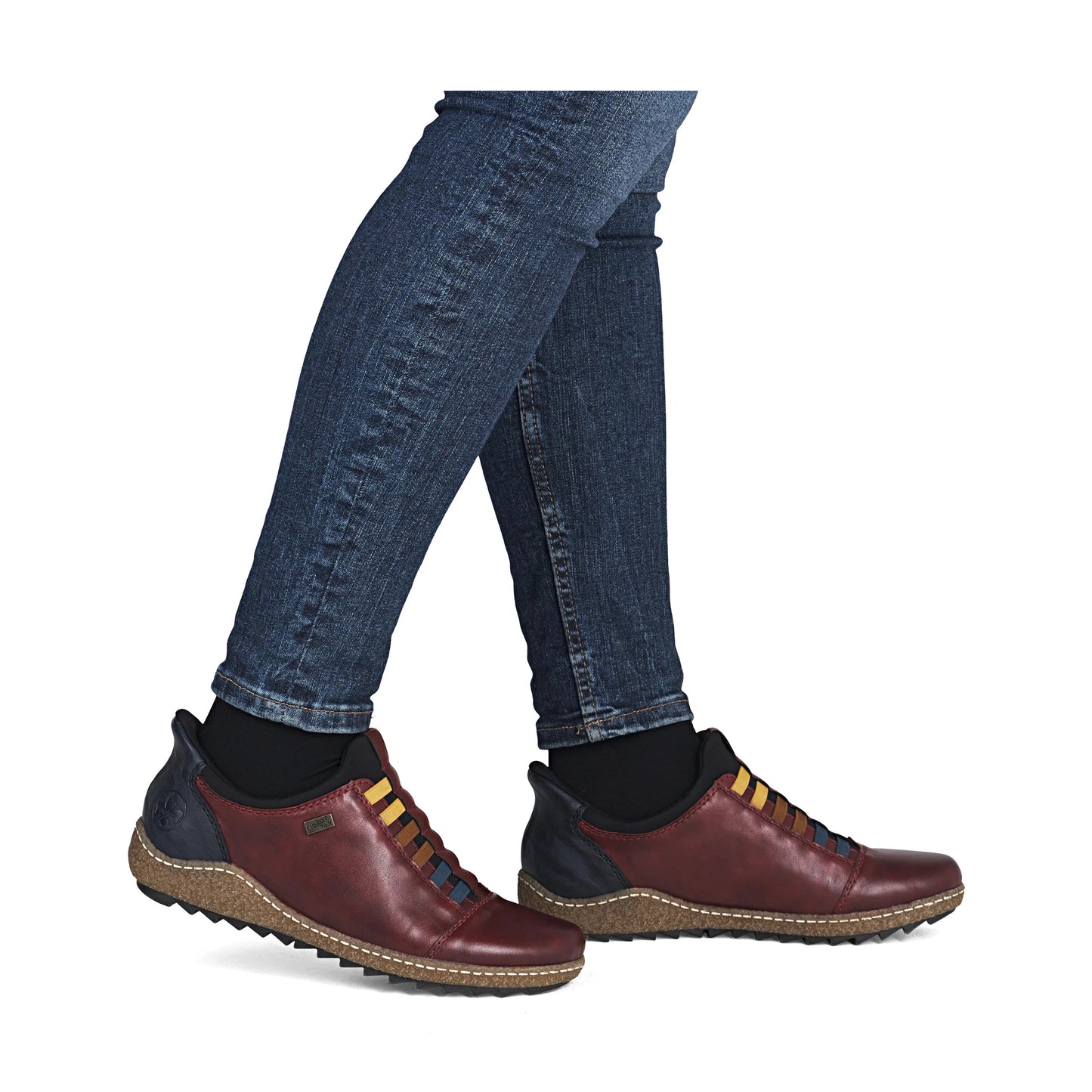 Rieker L7562 WINE Soft Leather Waterproof High Fronted shoe Boot L7562-35