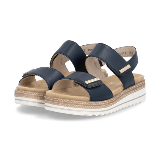 Remonte NAVY Twin Strap Touch Fastening Sandal D0Q59-14