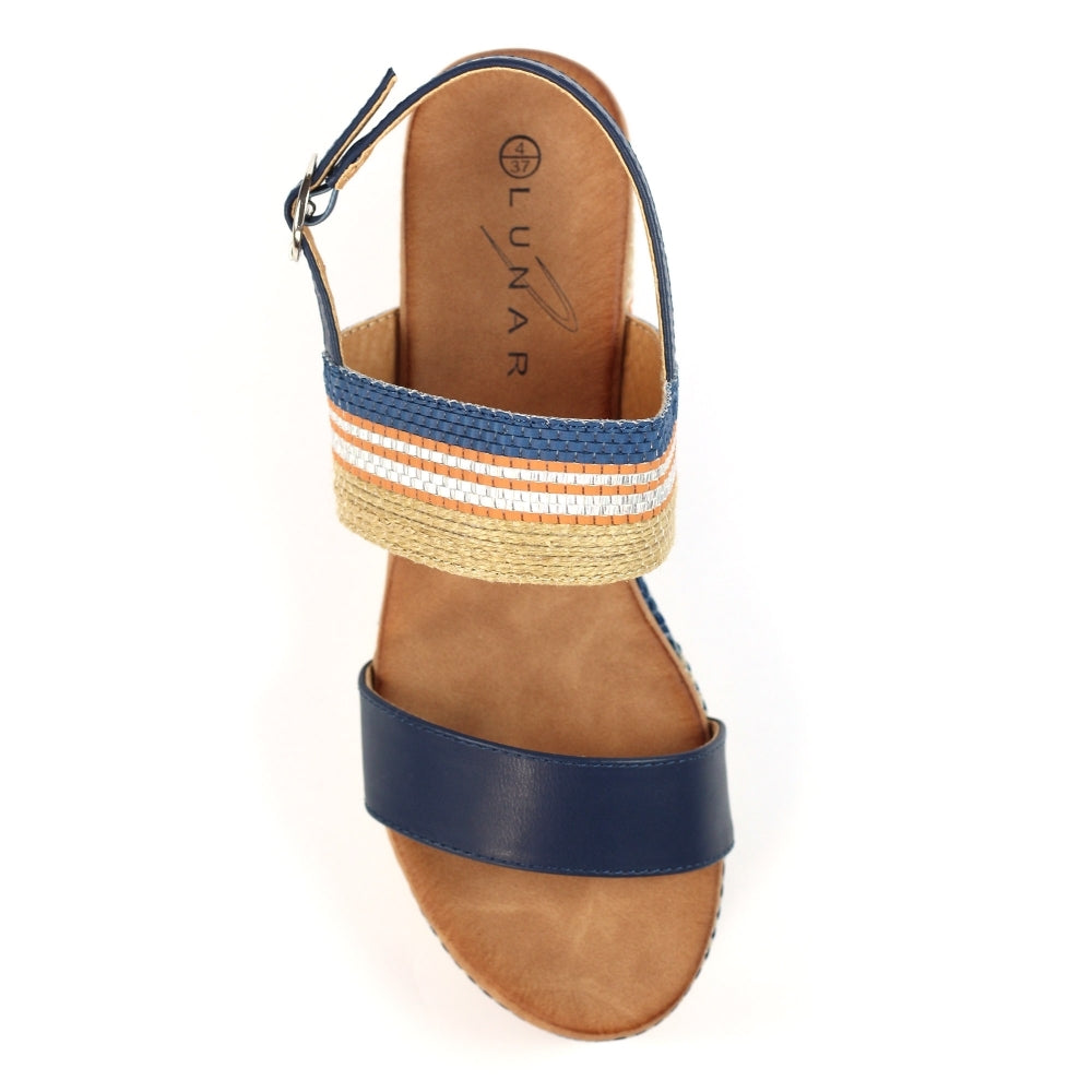 Lunar Casual Platform Sandal Fay NAVY JLY240BL