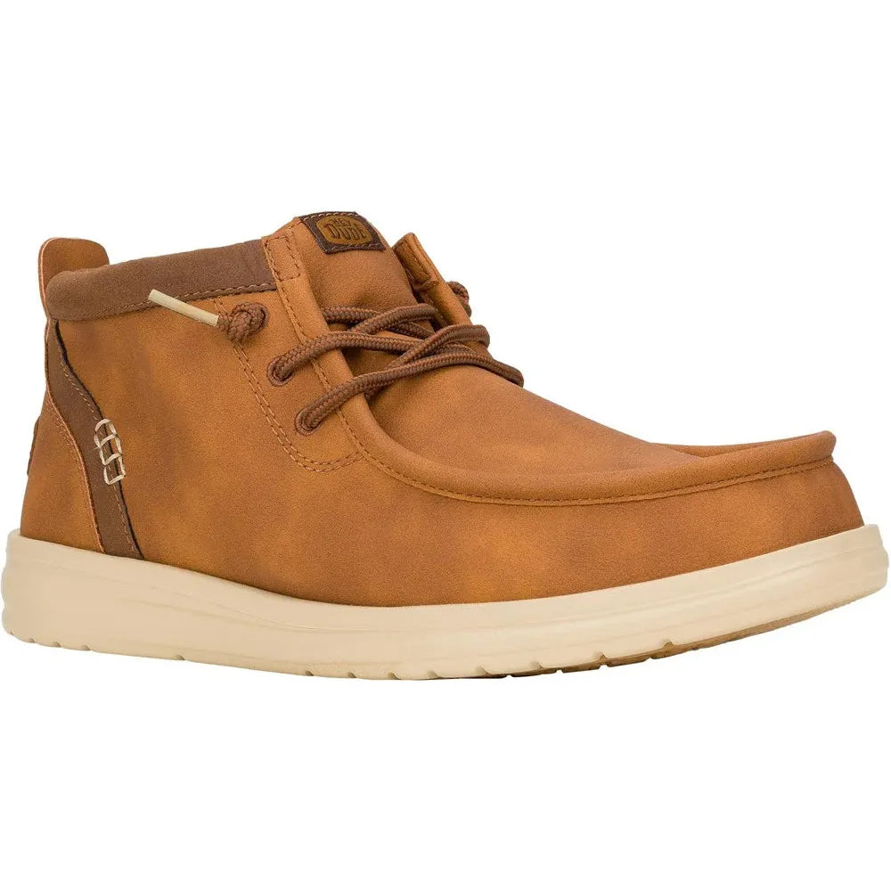 Hey Dude Wally Mid Grip COGNAC Water Resistant Moccasin Style Boot