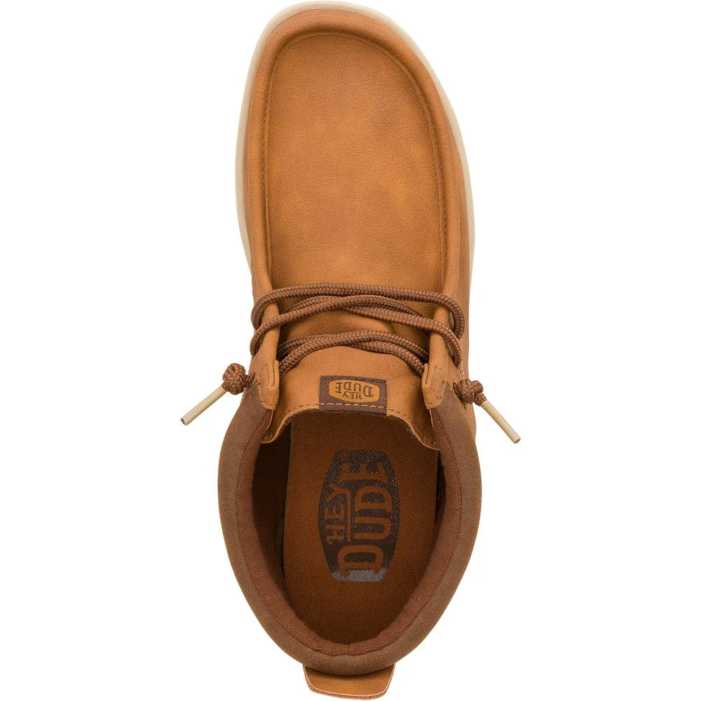 Hey Dude Wally Mid Grip COGNAC Water Resistant Moccasin Style Boot