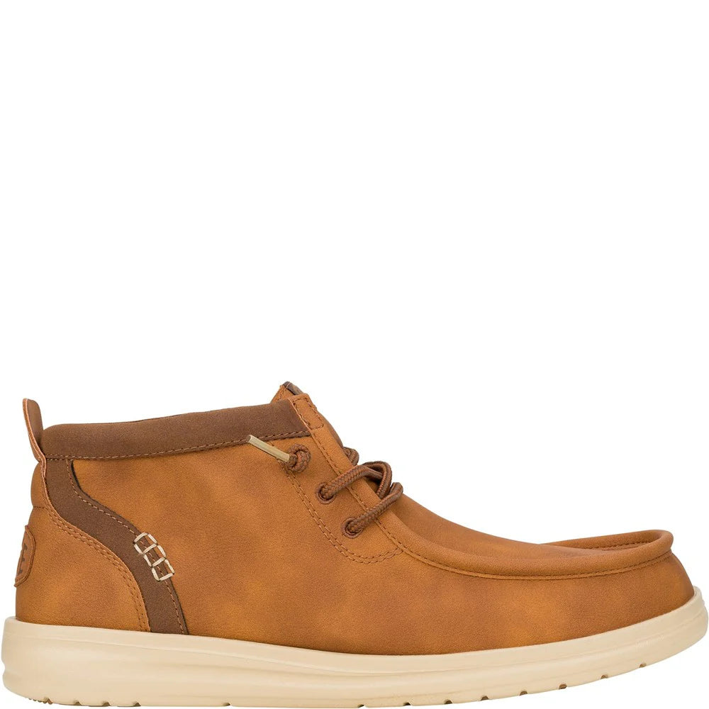 Hey Dude Wally Mid Grip COGNAC Water Resistant Moccasin Style Boot
