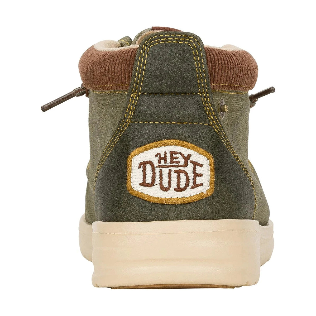 Hey Dude Wally Mid Grip OLIVE Waxed Canvas Boot