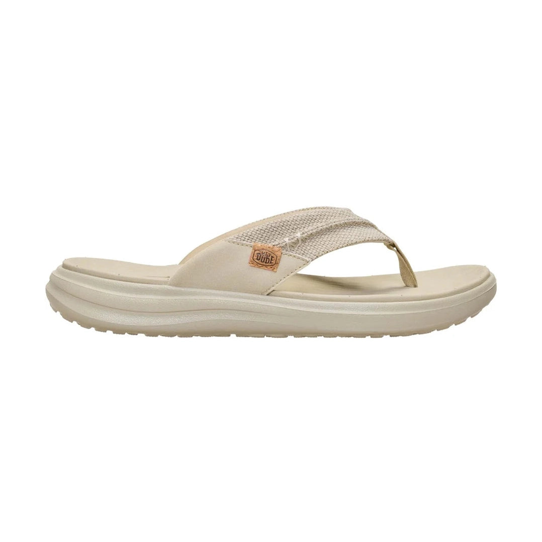 Hey Dude Finn Braided Tan Padded Insole Mule Toe Post sandal